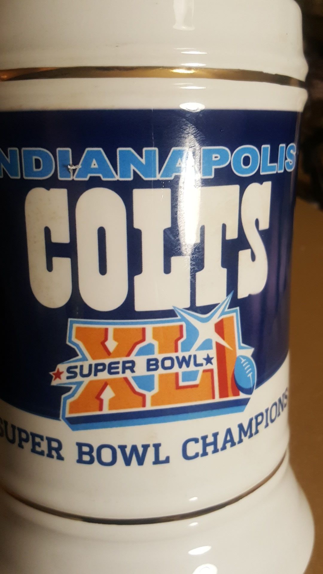 COLTS SUPERBOWL XLI CHAMPION CERAMIC MUG