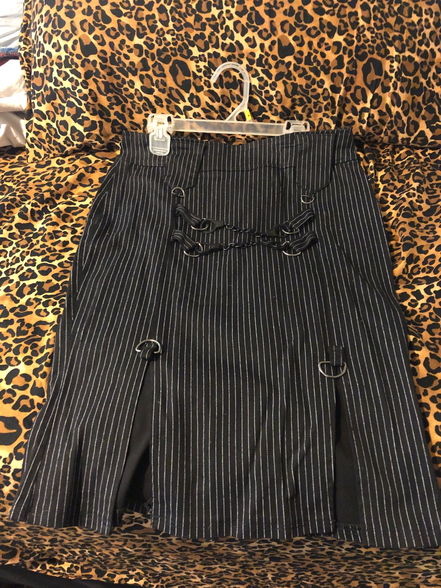 Pencil skirt. Living dead souls. Size small. Black pin stripe.