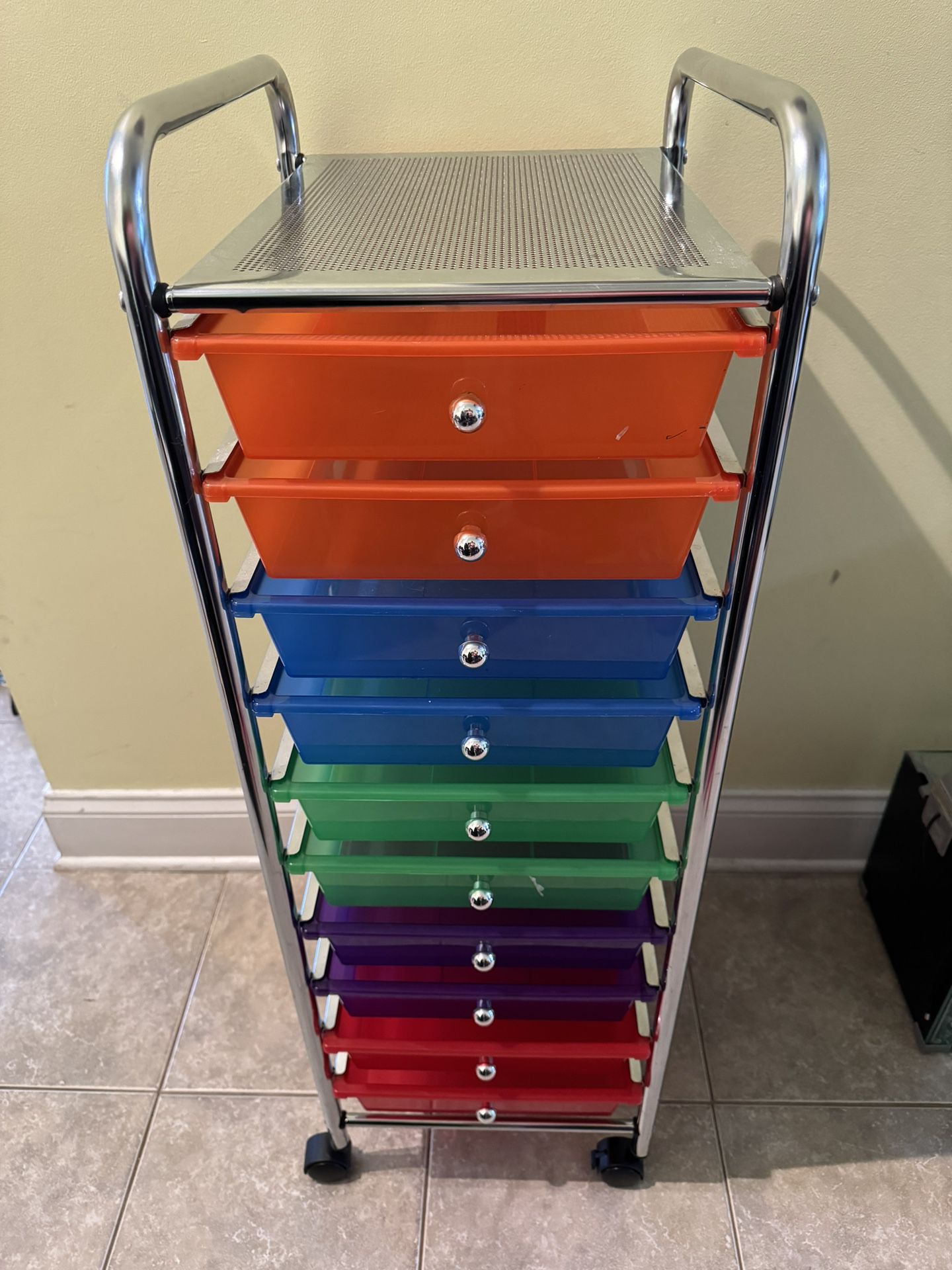 10 drawers organizer rolling cart in GOOD condition!