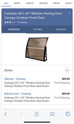 40”x40” window door canopy