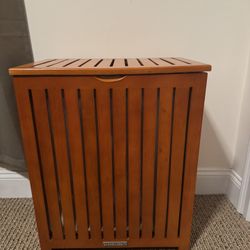 Wood Laundry Basket 
