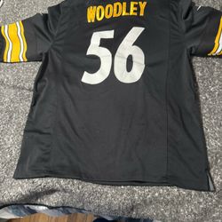 LAMARR WOODLEY #56 PITTSBURGH STEELERS REEBOK JERSEY MEN SZ XXL