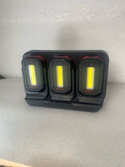 Snap-on 3-Pack COB LED Work Lights with Charging Dock