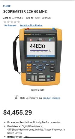 Fluke Scopemeter  2CH 60 MHZ