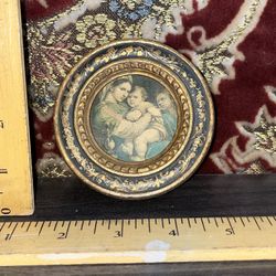 Miniature Raphael Madonna of the Chair Wall Artwork Italy