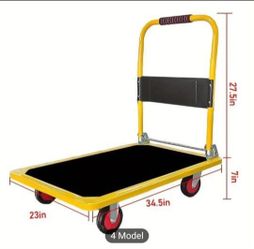 Folding Platform Hand Truck Cart 720Lbs Capacity
