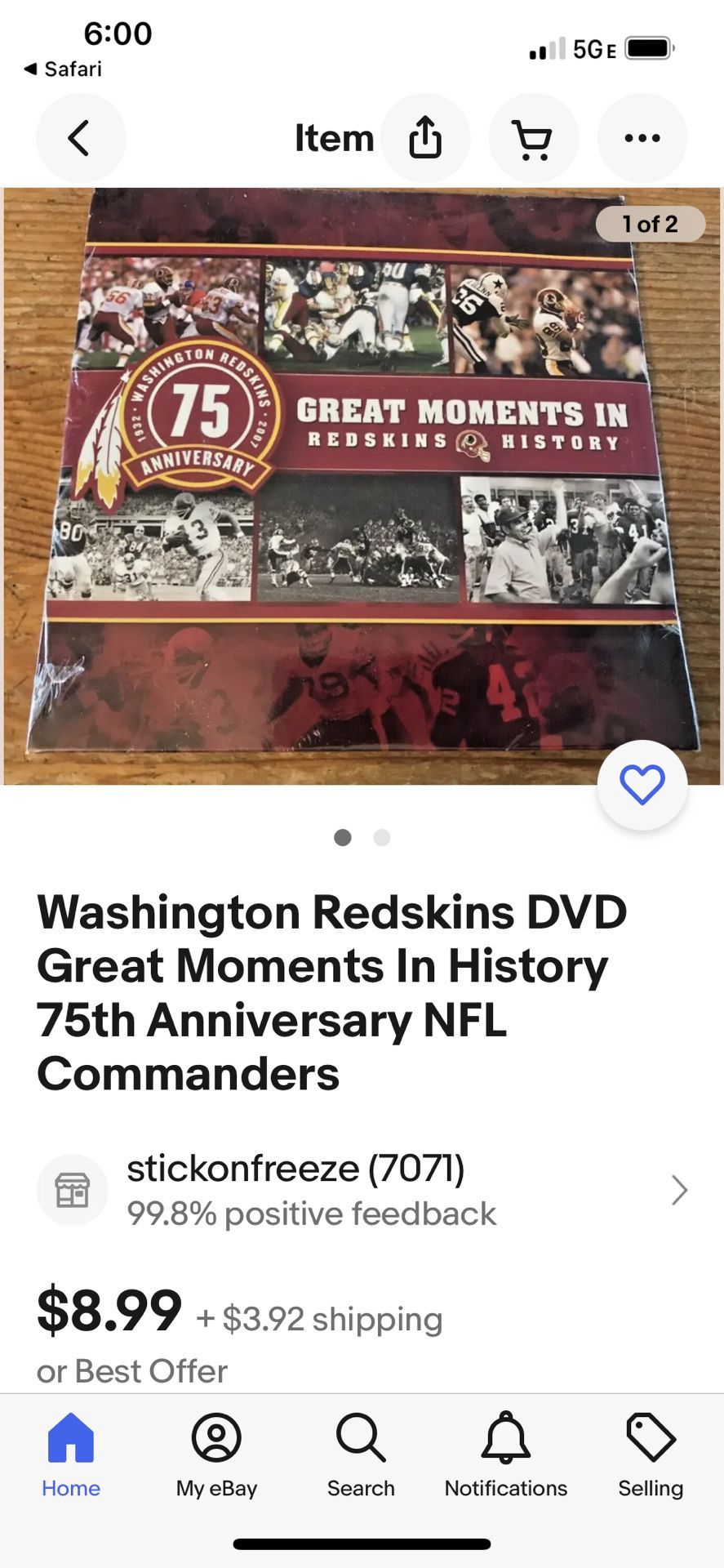 Washington Redskins DVD