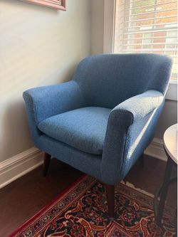 Pair of Mid century modern Blue Armchairs