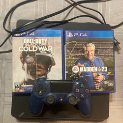 PS4, Cord, Controller And Two Games