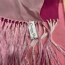 Christian Dior Vintage Scarf Pink Silk