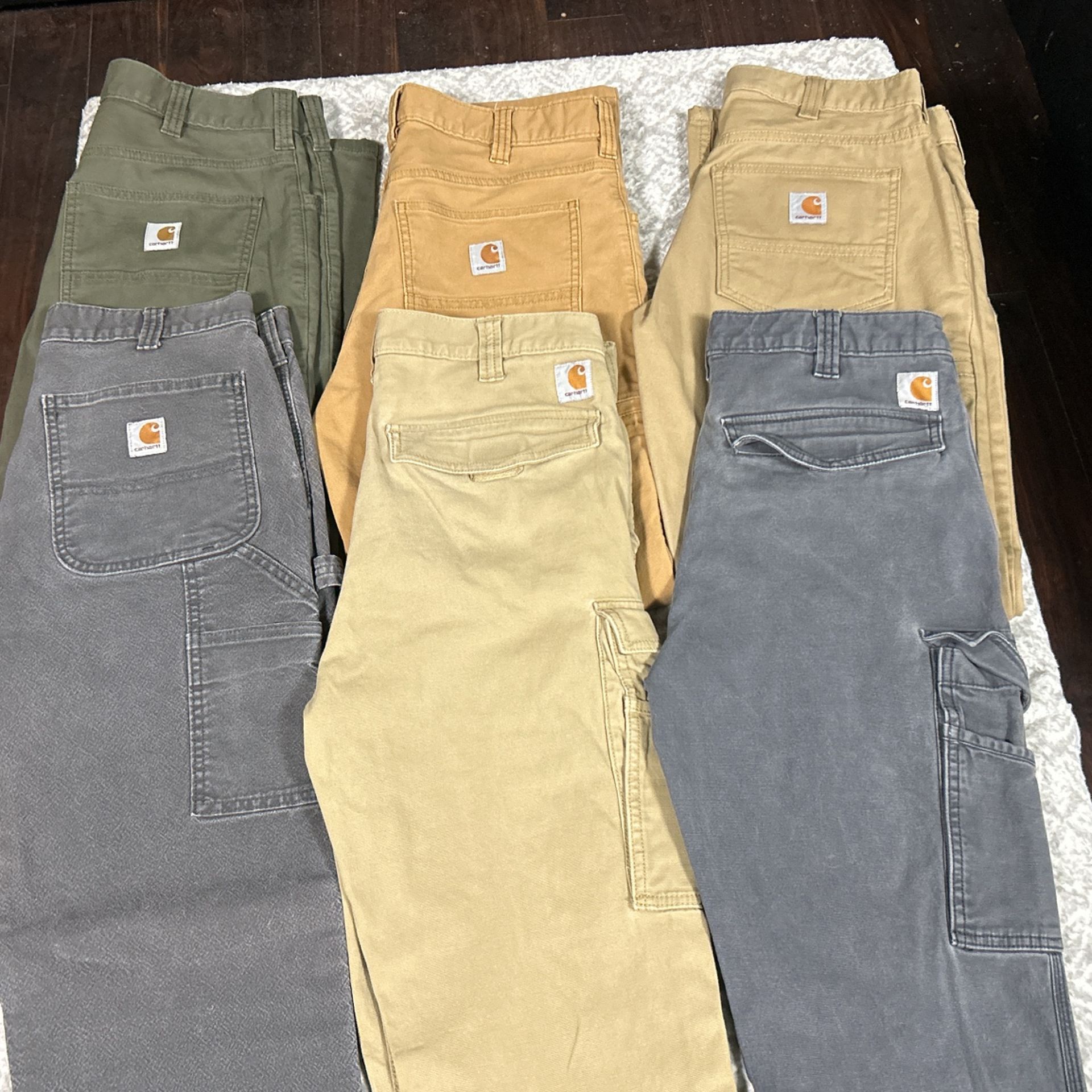 Men’s Carhartt Pants (6 Pairs)  32X32