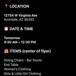 Garage Sale-  December 14, 2025 