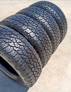 275/65/20 Goodyear vendo un set de llantas usadas excelente condiciones de vida las 4 ✅🤩I am selling a set of used tires, all 4 in excellent living c