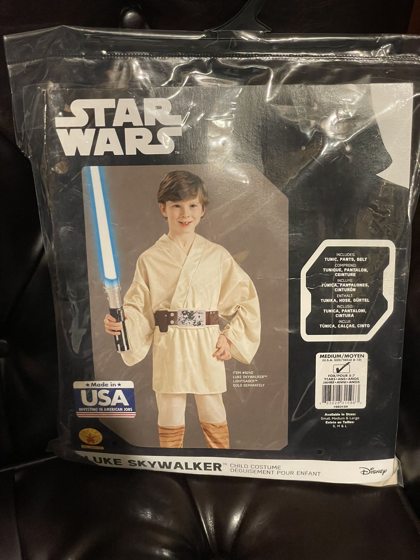 Star Wars Luke Skywalker Costume Medium 8 - 10