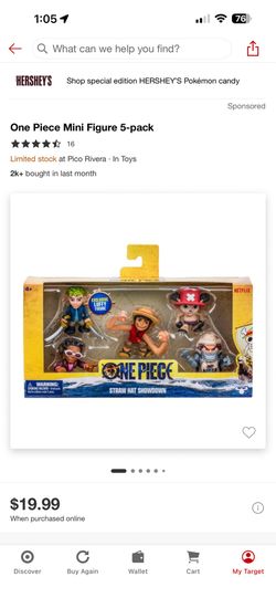 One Piece Mini Figure 5-pack
