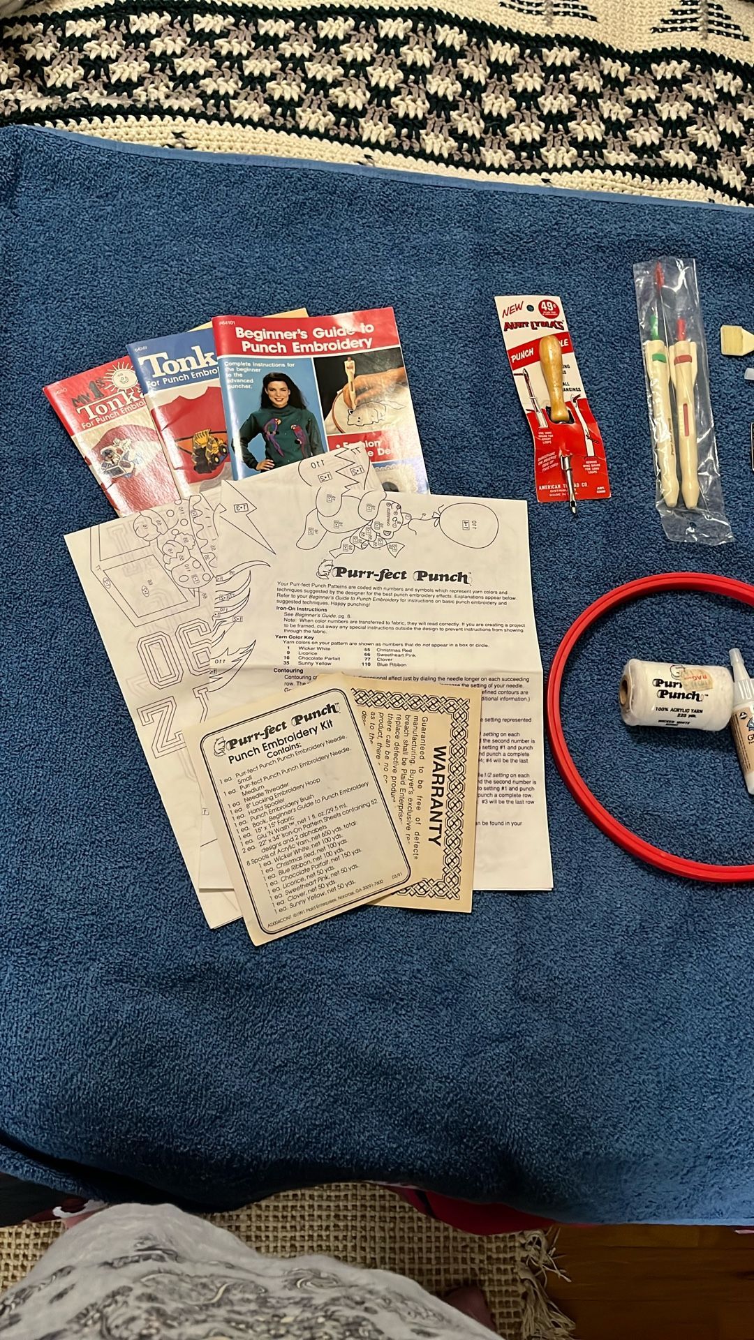 Purr-fect Punch Embroidery Kit USED
