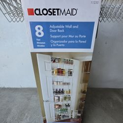 Closet Maid 8 Tier Adjustable Wall And Door Rack