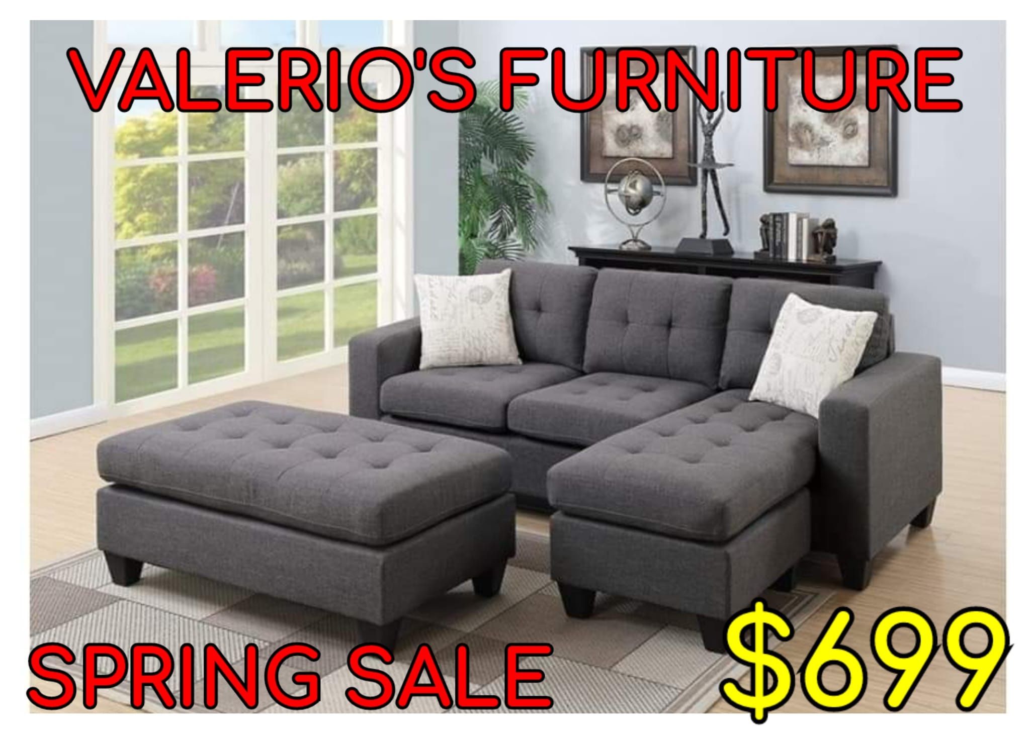 Brand New Sectional And Ottoman