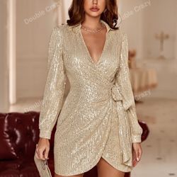 Brand New Woman’s Beige Elegant Dress M/6