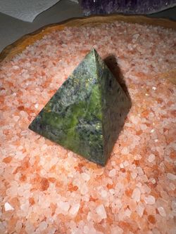 Green Jade Stone Pyramid