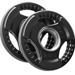 2.5 Lb. Rubber Coated Tri-Grip Plates 