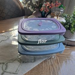 JUEGO DE TRES RECIPIENTES PARA GUARDAR PRINCESS HOUSE ⚘️ 🌹