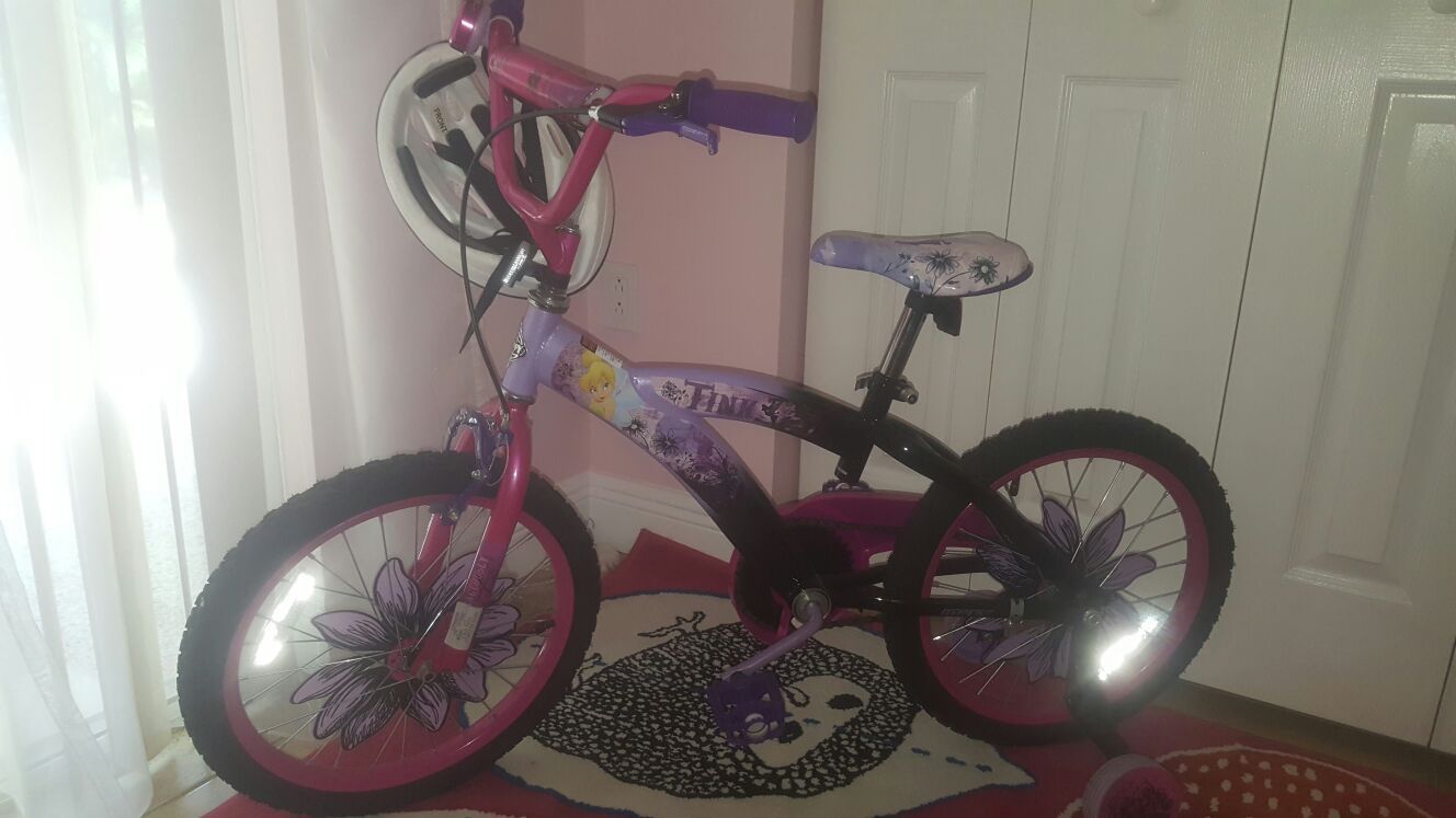 Girls Tinker Bell bike 18 in