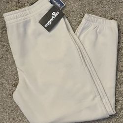 Sugarkiss Women’s Size XL Boyfriend Fit White 2-Pocket Tapered Jogger Pants NWT