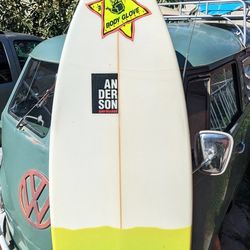 7'2 Surfboard Shaped And Signed By Scott Anderson 