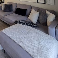 Sofa Gray sectional two pieces