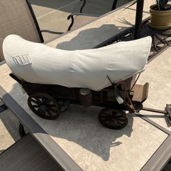  Vintage Canvas Covered Conestoga Pioneer Wagon Very Detailed