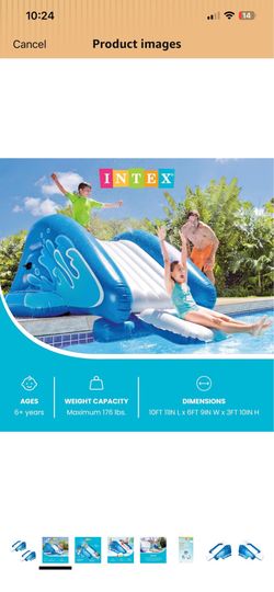 Inflatable water slide for pool