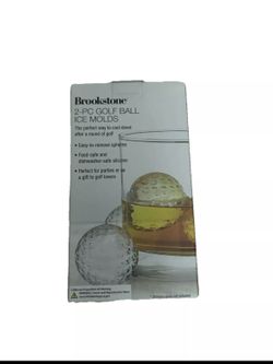 Brookstone 2 Piece Golf Ball Ice Mold- **NEW** In Box