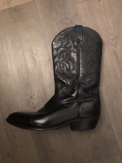 Tony Lama Black Leather Boots