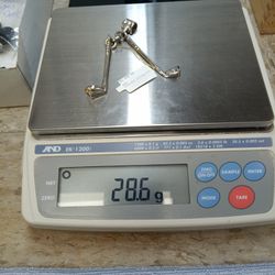 Pendant  Golf Club 14k  28. 6 White Gold