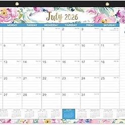 Brand New In Box Unopened    Desk Calendar 2026-2027 - Jul. 2026 - Dec. 2027, 18 Months Large Monthly Desk Calendar 2026-2027, 17" x 12", Desk Pad, La