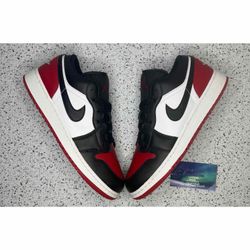 Jordan 1 Low Bred Toe 7 Youth 