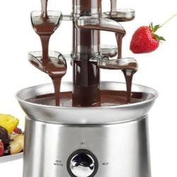 Stainless Steel Electric Chocolate Fondue Fountain Machine Chocolate Fountain