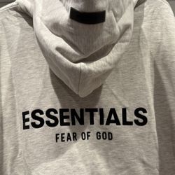 Men’s Essentials Fear of God Hoodie Light Oatmeal Size XL Authentic Gray Light Grey Heather FOG Sp5der Denim Tears Designer Sweatshirt Brand New