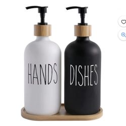 Brand New 2 Pieces Bad And Dish Soap Dispenser Set 