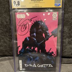 CGC 9.8 Absolute Batman #9 1st print SIGNED by Dragotta AND Snyder! 1st Bane!