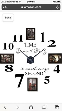 Wall Clock With Picture Frames $20obo