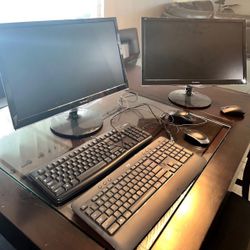 2 24” black ViewSonic Computer Monitors