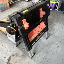 Saw Horse Pony 2-in-1 Portable Work Bench