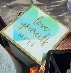 NEW love yourself more Mirror Jewelry Box dresser Organizer