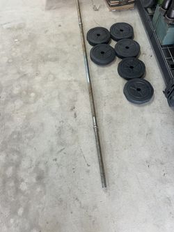 Bars 7’2”  With Weights 30 Lbs  