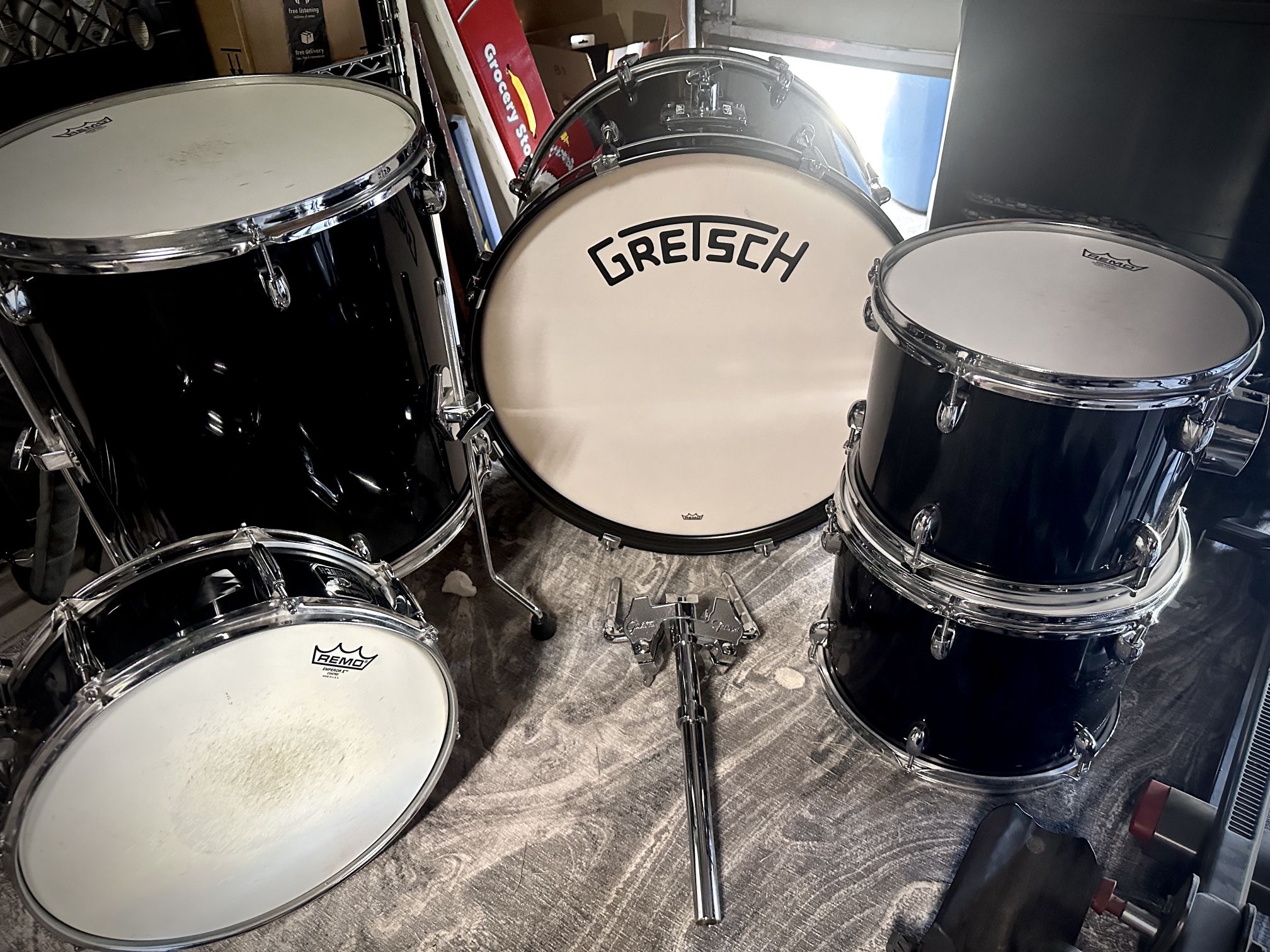 Gretch 5 piece BlackHawk drum set
