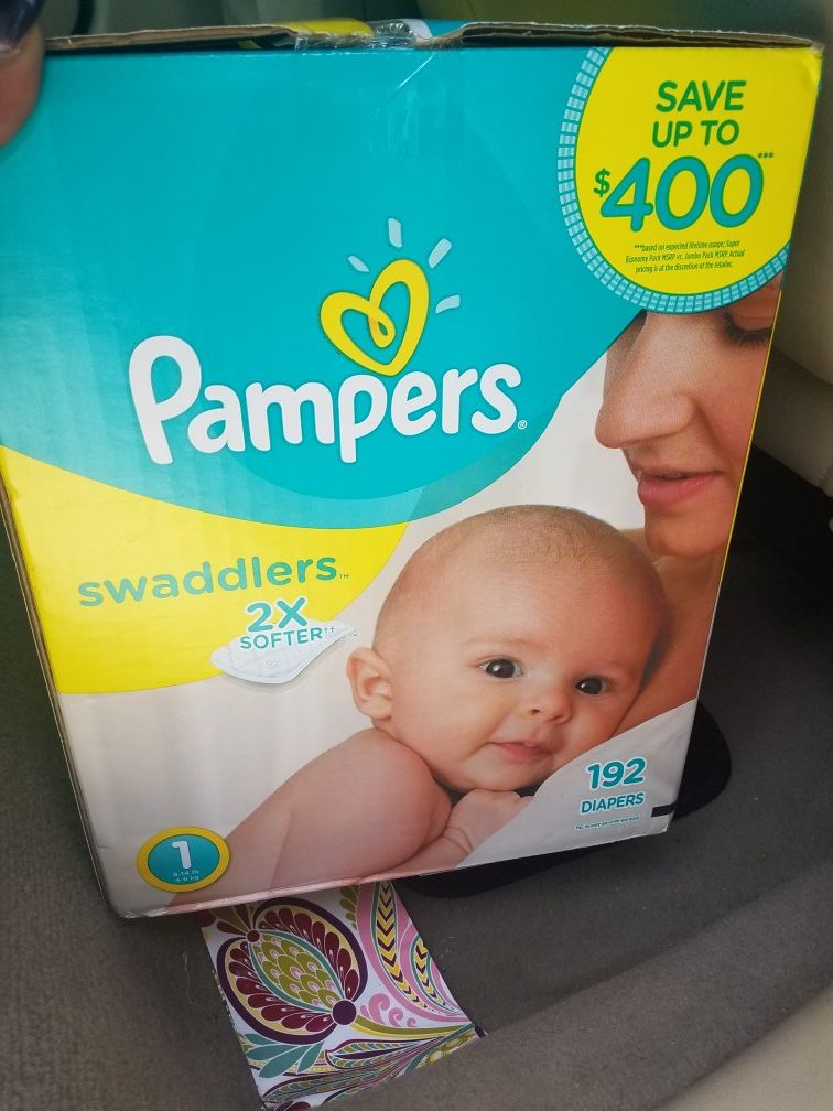 Pampers Size 1-192 ct-UNOPENED $40 obo