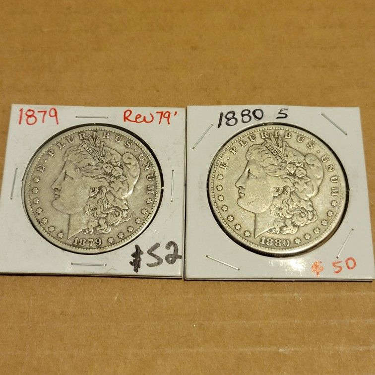 2 Morgan Dollars
