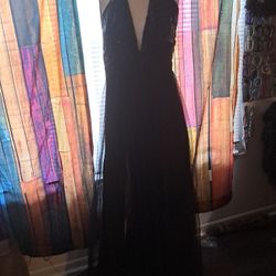 Black Sequins Gown